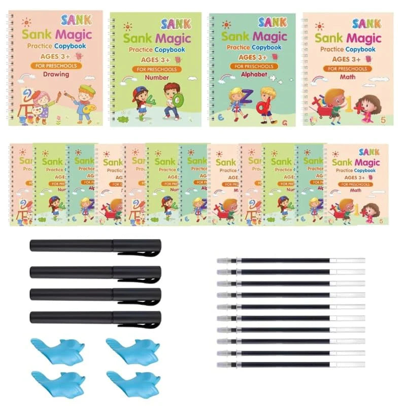 Sank Magic Practice Copybook (4 Book + 10 Refill)